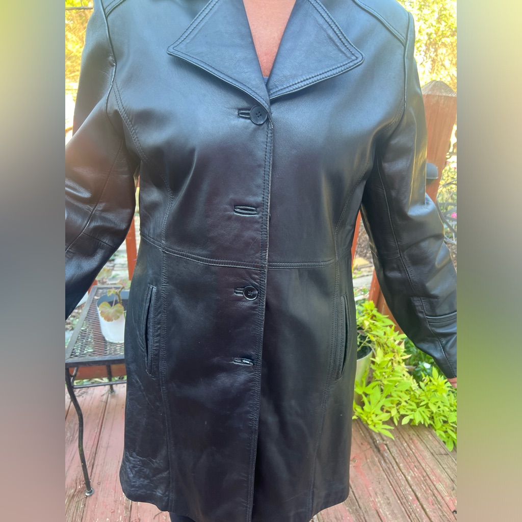 Reilly Olmes Leather Jacket Coat Women Size Large